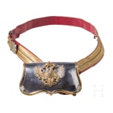 Kartusche, Ledertasche, Silberdose und Geh&auml;ngeteile