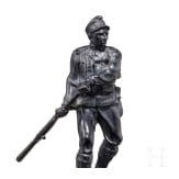 Johann Enrich (1881 - 1970) - Tiroler Kaiserj&auml;ger, geschw&auml;rzte Bronzeskulptur