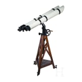 Gro&szlig;es Doppelfernrohr Zeiss 110 auf Holzstativ, 20. Jhdt.