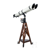Gro&szlig;es Doppelfernrohr Zeiss 110 auf Holzstativ, 20. Jhdt.