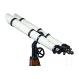 Gro&szlig;es Doppelfernrohr Zeiss 110 auf Holzstativ, 20. Jhdt.