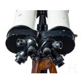 Gro&szlig;es Doppelfernrohr Zeiss 110 auf Holzstativ, 20. Jhdt.