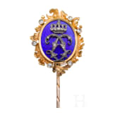 K&ouml;nig Ludwig II. - diamantbesetzte goldene Geschenknadel