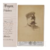 K&ouml;nig Ludwig II. - Patent f&uuml;r den Major Karl Lorch, datiert 1881