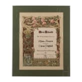Prinz und Prinzessin Alfons von Bayern - neun Ehrenurkunden oder -diplome aus den Jahren 1898 - 1932 sowie vier weitere Ehrengaben