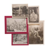 Grafiksammlung mit Ansichten bayerischer K&ouml;nigsschl&ouml;sser und Wagners B&uuml;hnenbilder, deutsch, 2. H&auml;lfte 19. Jhdt.