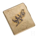 Kaiser Wilhelm II. - silbervergoldetes Geschenk-Zigarettenetui, um 1900