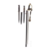 Degen M 1889 und zwei Bajonette M 84/98