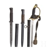 Degen M 1889 und zwei Bajonette M 84/98
