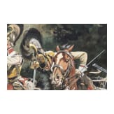 Angriff preu&szlig;ischer K&uuml;rassiere am Waldrand, deutsch, um 1900