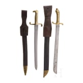 Faschinenmesser M 1845, Sachsen, und SG U/M, Preu&szlig;en