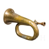 Signalhorn f&uuml;r die s&auml;chsische Infanterie im Ersten Weltkrieg, datiert 1915
