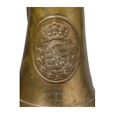 Signalhorn f&uuml;r die s&auml;chsische Infanterie im Ersten Weltkrieg, datiert 1915