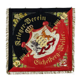 Fahne des Kriegervereins Eichelberg-Weiler, W&uuml;rttemberg, 1891 - 1913