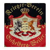 Fahne des Kriegervereins Eichelberg-Weiler, W&uuml;rttemberg, 1891 - 1913
