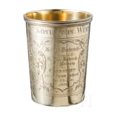 Pers&ouml;nlicher Geschenkbecher von K&ouml;nig Wilhelm II. von W&uuml;rttemberg, Stuttgart, K&ouml;niglicher Hofjuwelier Eduard Foehr, datiert 1907