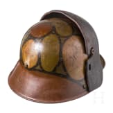 Stahlhelm M16 mit Tarnanstrich und Stirnschutzplatte
