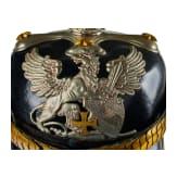 A helmet for Baden Dragoon Reserve Officers, with bush