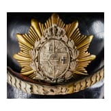 Mecklenburg - Helm f&uuml;r Offiziere im DR 18, mit Paradebusch