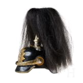 Mecklenburg - Helm f&uuml;r Offiziere im DR 18, mit Paradebusch