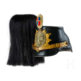 A shako for Mecklenburg Jaeger Battalion14 NCO Reserve, with bush