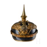 A helmet for Prussian One Year Guard Infantry volunteers, with shoulder boards and photo of owner