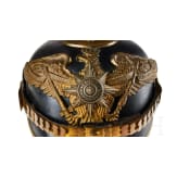 A helmet for Prussian One Year Guard Infantry volunteers, with shoulder boards and photo of owner