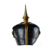 A helmet for Prussian One Year Guard Infantry volunteers, with shoulder boards and photo of owner