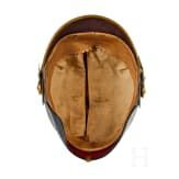 A helmet for Prussian One Year Guard Infantry volunteers, with shoulder boards and photo of owner
