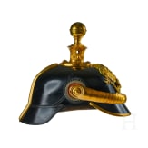 A helmet for Prussian Field Artillery Regiment 10 Officers with Colberg banner