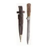 Klappmesser mit Scheide, deutsch, um 1900