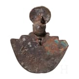 A pendant with Sekhmet head over a neck collar decoration, bronze, Late Period, early to mid-1st millennium B.C.