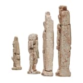 Four faience amulets with depictions of deities, Late Period, mid 1st millennium B.C.