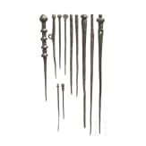 Eleven Near Eastern bronze cloak pins, late 2nd - early 1st millennium B.C.