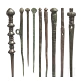 Eleven Near Eastern bronze cloak pins, late 2nd - early 1st millennium B.C.