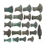 20 Indian socketed axes and a lancehead, 5th century B.C. - 2nd century A.D.