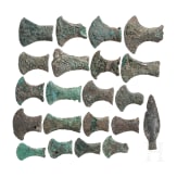 20 Indian socketed axes and a lancehead, 5th century B.C. - 2nd century A.D.