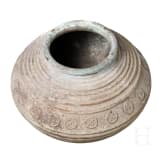 An early Islamic ceramic pot, 10th century