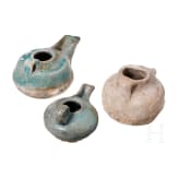 Three Ottoman oil lamps, 13th/14th century