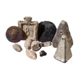 Ten small Hellenistic and Roman antiquities made of lead, bronze, clay and jet, 3rd century B.C. - 1st century A.D.