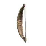 A bow brooch with bone cladding and Etruscan inscription, 7th century B.C.