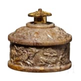 A rare and charming Roman marble pyxis, 1st century B.C. - 1st century A.D.