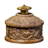 A rare and charming Roman marble pyxis, 1st century B.C. - 1st century A.D.