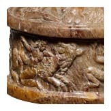 A rare and charming Roman marble pyxis, 1st century B.C. - 1st century A.D.