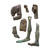 Seven Roman bronze and silver limbs, 1st - 3rd century