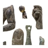 Seven Roman bronze and silver limbs, 1st - 3rd century