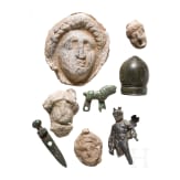 Four bronze and four lead objects, mostly Roman, 2nd - 10th century
