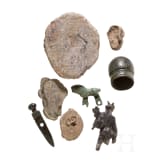 Four bronze and four lead objects, mostly Roman, 2nd - 10th century