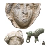 Four bronze and four lead objects, mostly Roman, 2nd - 10th century