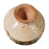A late Byzantine bowl with coloured glaze and ring stand, 12th - 14th century A.D.